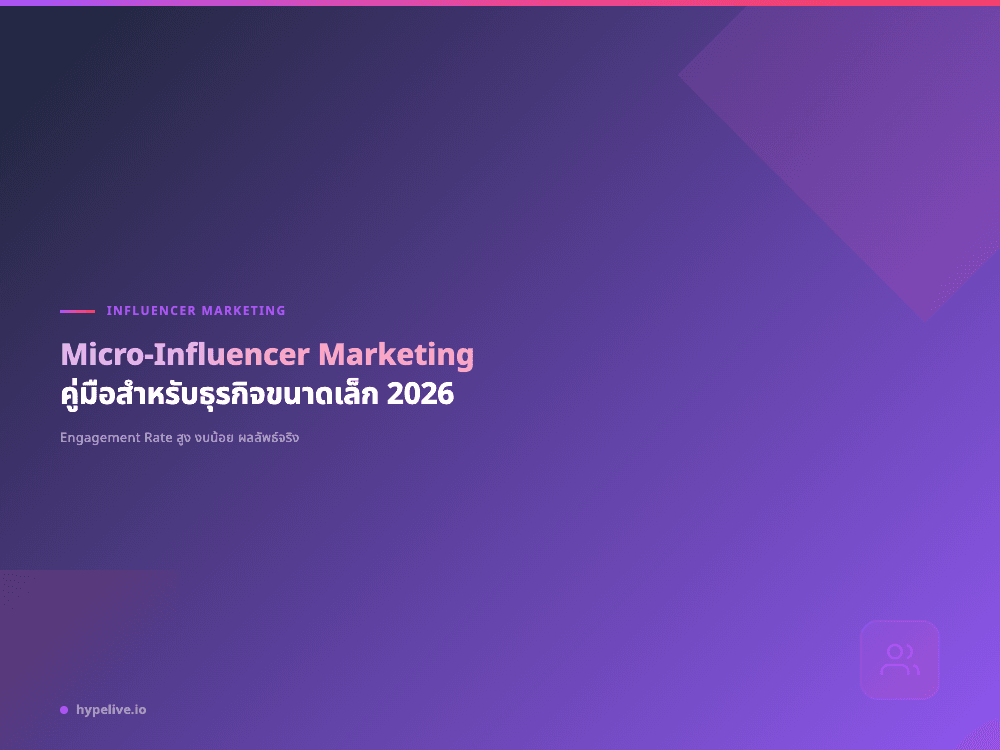 Micro-Influencer Marketing: คู่มือสำหรับธุรกิจขนาดเล็ก 2026