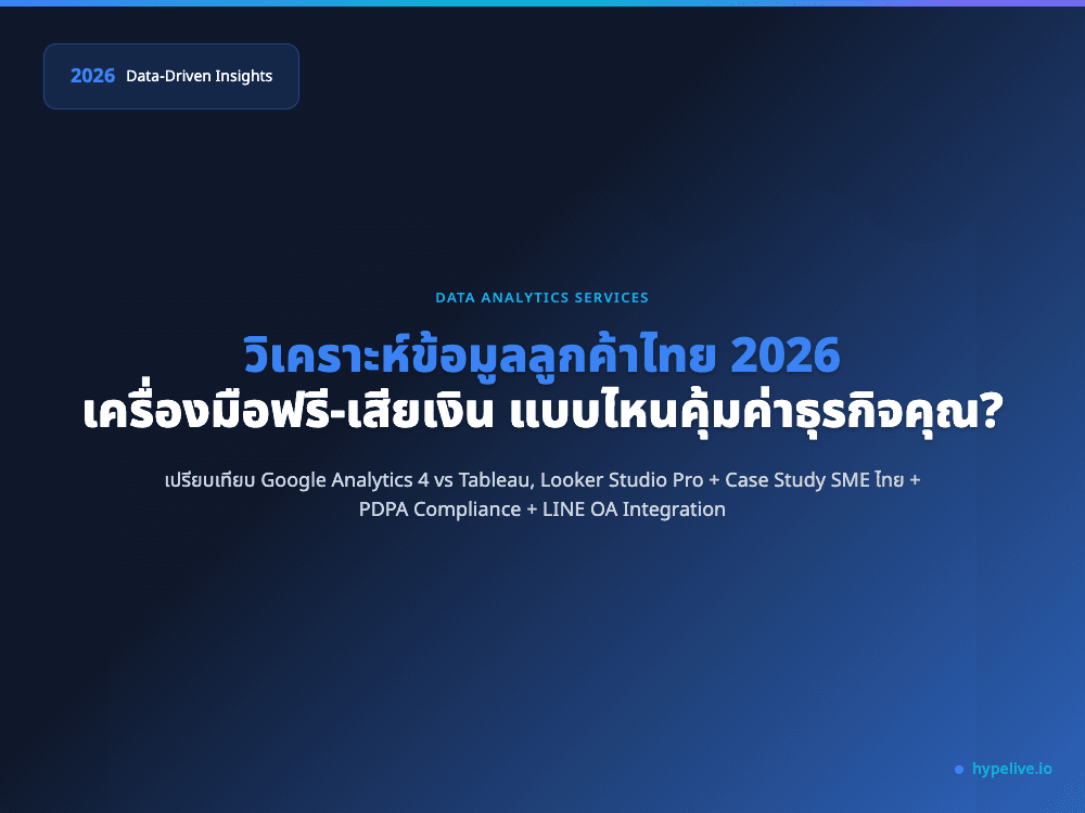 วิเคราะห์ข้อมูลลูกค้าไทย 2026 | เครื่องมือฟรี-เสียเงิน แบบไหนคุ้มค่าธุรกิจคุณ?